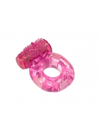 Розовое эрекционное кольцо с вибрацией Rings Axle-pin - Lola Games - в Астрахани купить с доставкой