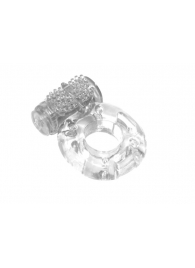 Прозрачное эрекционное кольцо с вибрацией Rings Axle-pin - Lola Games - в Астрахани купить с доставкой