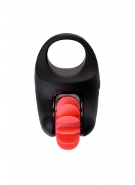 Чёрно-красное эрекционное виброкольцо Erotist - Erotist Adult Toys - в Астрахани купить с доставкой