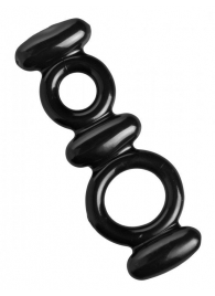 Двойное эрекционное кольцо Dual Stretch To Fit Cock and Ball Ring - XR Brands - в Астрахани купить с доставкой