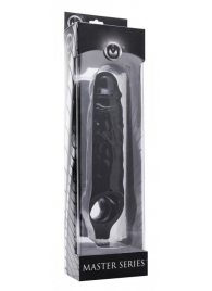 Чёрная увеличивающая насадка на член Mamba Cock Sheath Packaged - 16,5 см. - XR Brands - в Астрахани купить с доставкой