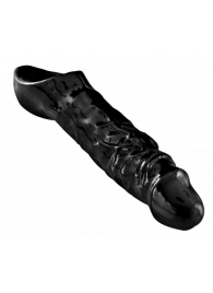 Чёрная увеличивающая насадка на член Mamba Cock Sheath Packaged - 16,5 см. - XR Brands - в Астрахани купить с доставкой