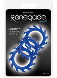 Набор из 3 синих эрекционных колец Renegade Gears - NS Novelties - в Астрахани купить с доставкой
