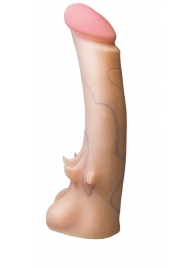 Телесная насадка REAL Standard с усиками на основании - 19 см. - LOVETOY (А-Полимер) - купить с доставкой в Астрахани