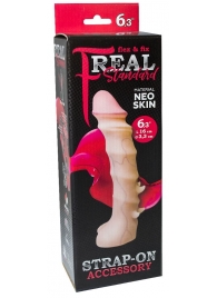 Насадка REAL Standard со спиралевидным узором - 19 см. - LOVETOY (А-Полимер) - купить с доставкой в Астрахани