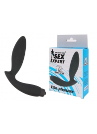 Чёрный вибростимулятор простаты Sex Expert Vibe Pleasure - Sex Expert - в Астрахани купить с доставкой