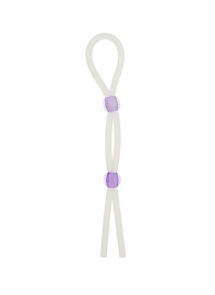 Прозрачное эрекционное кольцо-лассо SILICONE LASSO COCK RING DUAL BEADS - NMC - в Астрахани купить с доставкой