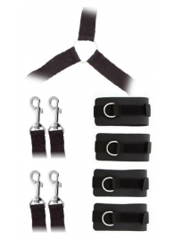 Комплект наручников и поножей LUXURIOUS BED RESTRAINT CUFF SET - Blush Novelties - купить с доставкой в Астрахани