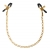 Чёрные с золотом зажимы на соски Gold Chain Nipple Clamps - Pipedream - купить с доставкой в Астрахани