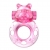 Розовое эрекционное виброкольцо на пенис Pink Bear - Baile - в Астрахани купить с доставкой