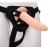 Телесный страпон на черных трусиках STRAP ON REAL DILDO - 20 см. - Dream Toys - купить с доставкой в Астрахани