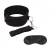 Черный ошейник с длинным поводком Collar and Leash Set - Lux Fetish - купить с доставкой в Астрахани