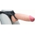 Телесный реалистичный фаллоимитатор на черных трусиках Real Big Strap-On - 34,5 см. - LOVETOY (А-Полимер) - купить с доставкой в Астрахани