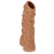 Телесная насадка с венками и открытой головкой Nude Sleeve S - 10 см. - KOKOS - в Астрахани купить с доставкой