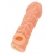 Телесная закрытая насадка с венками Cock Sleeve Size M - 15,6 см. - KOKOS - в Астрахани купить с доставкой