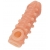 Телесная закрытая насадка с шариками Cock Sleeve Size M - 15,6 см. - KOKOS - в Астрахани купить с доставкой