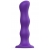 Фиолетовая насадка Strap-On-Me Dildo Geisha Balls size XL - Strap-on-me - купить с доставкой в Астрахани