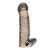 Дымчатая насадка на пенис с вибрацией  Vibrating Penis Enhancing Sleeve Extension - 13,3 см. - BlueLine - в Астрахани купить с доставкой