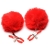 Красные зажимы на соски с помпонами Pom Pom - XR Brands - купить с доставкой в Астрахани