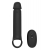 Черная насадка-удлинитель с вибрацией Vibrating Extender With Remote - Dream Toys - в Астрахани купить с доставкой