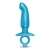 Голубая анальная пробка для массажа простаты Hither Silicone Prostate Plug - 14,3 см. - b-Vibe - в Астрахани купить с доставкой
