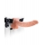 Телесный полый страпон с вибрацией Vibrating Hollow Strap-On with Balls - 24 см. - Pipedream - купить с доставкой в Астрахани