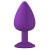 Большая фиолетовая анальная пробка Emotions Cutie Large с голубым кристаллом - 10 см. - Lola Games - купить с доставкой в Астрахани