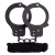 Чёрные наручники из листового металла в комплекте с веревкой BONDX METAL CUFFS LOVE ROPE SET - Dream Toys - купить с доставкой в Астрахани