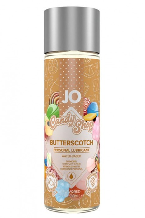 Смазка на водной основе Candy Shop Butterscotch с ароматом ирисок - 60 мл. - System JO - купить с доставкой в Астрахани