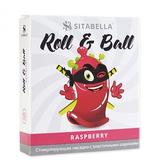 Стимулирующий презерватив-насадка Roll   Ball Raspberry - Sitabella - купить с доставкой в Астрахани
