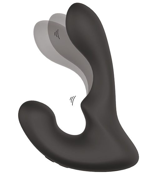 Чёрный массажер простаты с 2 моторами BOOTY ROCKER - Dream Toys - в Астрахани купить с доставкой
