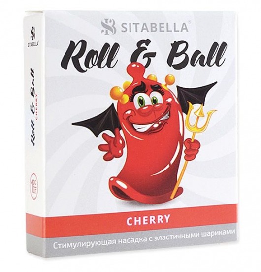 Стимулирующий презерватив-насадка Roll   Ball Cherry - Sitabella - купить с доставкой в Астрахани