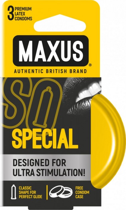 Презервативы с точками и рёбрами в железном кейсе MAXUS Special - 3 шт. - Maxus - купить с доставкой в Астрахани