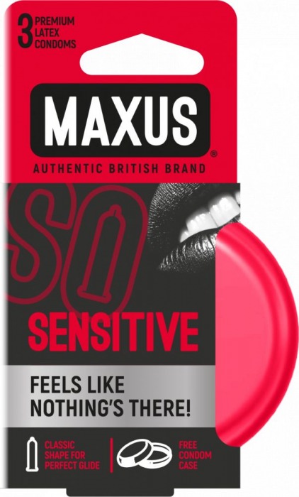 Ультратонкие презервативы в железном кейсе MAXUS Sensitive - 3 шт. - Maxus - купить с доставкой в Астрахани