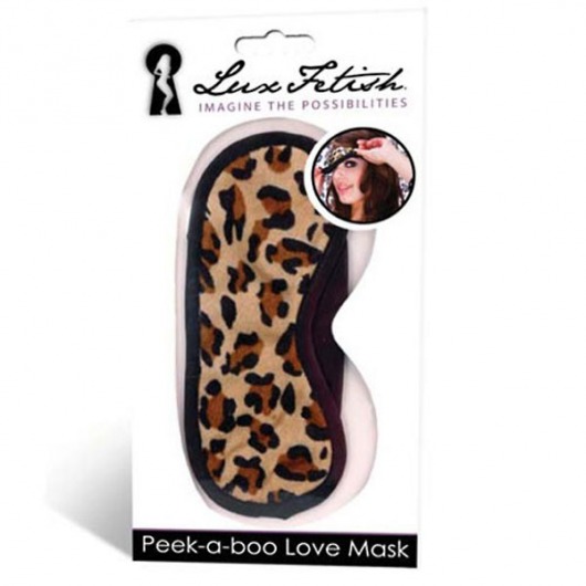 Леопардовая маска на глаза Peek-a-Boo - Lux Fetish - купить с доставкой в Астрахани
