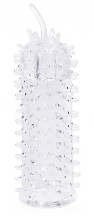 Закрытая рельефная насадка Crystal sleeve с усиками - 12 см. - Erowoman-Eroman - в Астрахани купить с доставкой