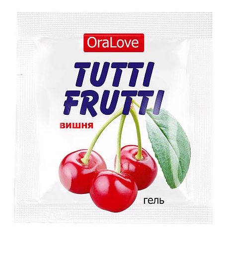 Пробник гель-смазки Tutti-frutti с вишнёвым вкусом - 4 гр. - Биоритм - купить с доставкой в Астрахани