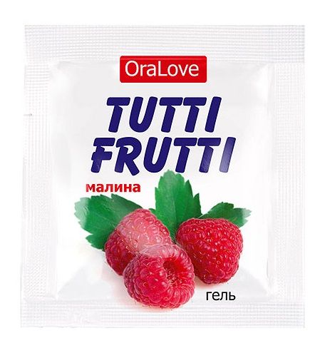 Пробник гель-смазки Tutti-frutti с малиновым вкусом - 4 гр. - Биоритм - купить с доставкой в Астрахани
