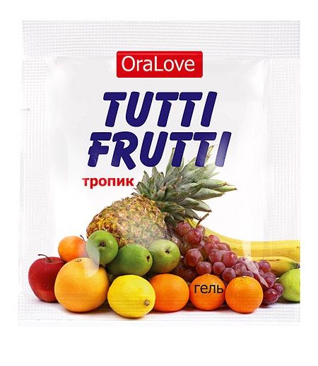 Пробник гель-смазки Tutti-frutti со вкусом тропических фруктов - 4 гр. - Биоритм - купить с доставкой в Астрахани