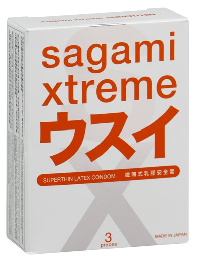 Ультратонкие презервативы Sagami Xtreme SUPERTHIN - 3 шт. - Sagami - купить с доставкой в Астрахани