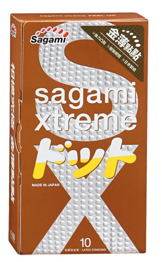 Презервативы Sagami Xtreme FEEL UP с точечной текстурой и линиями прилегания - 10 шт. - Sagami - купить с доставкой в Астрахани