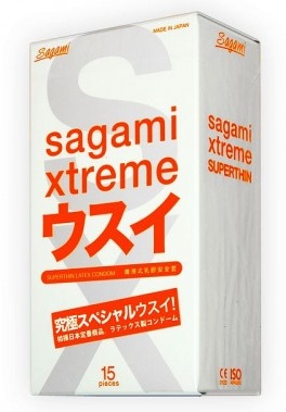 Ультратонкие презервативы Sagami Xtreme SUPERTHIN - 15 шт. - Sagami - купить с доставкой в Астрахани