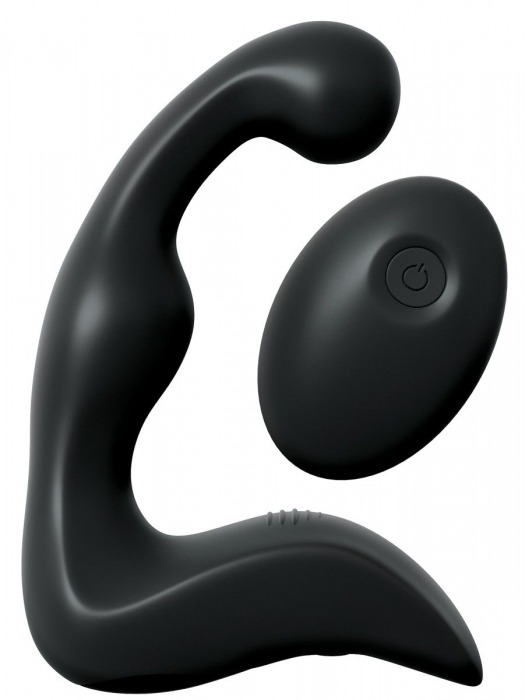 Черный вибромассажер простаты с пультом ДУ Control P-Spot Pro - Pipedream - в Астрахани купить с доставкой