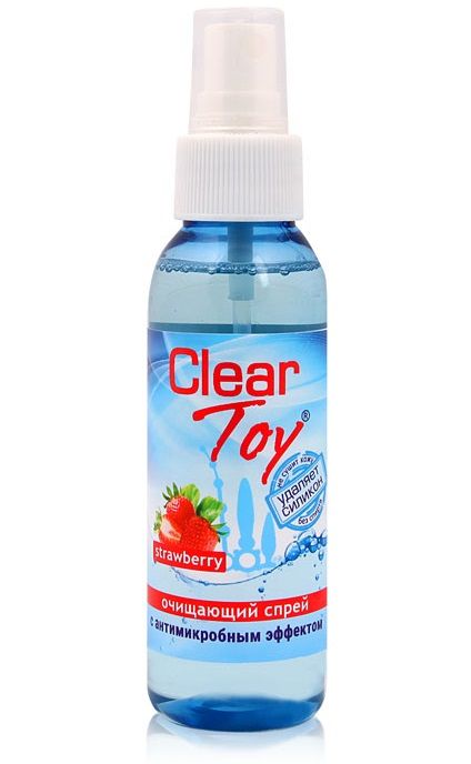 Очищающий спрей для игрушек CLEAR TOY Strawberry - 100 мл. - Биоритм - купить с доставкой в Астрахани