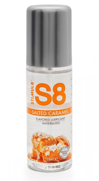 Смазка на водной основе S8 Flavored Lube со вкусом соленой карамели - 125 мл. - Stimul8 - купить с доставкой в Астрахани