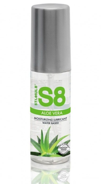 Лубрикант на водной основе S8 Aloe Vera Lube с алоэ вера - 50 мл. - Stimul8 - купить с доставкой в Астрахани