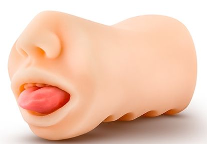 Телесный мастурбатор-ротик с язычком Oral Anne - Blush Novelties - в Астрахани купить с доставкой