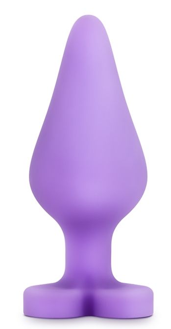 Фиолетовая анальная пробка Naughty Candy Heart Do Me Now - 8,9 см. - Blush Novelties - купить с доставкой в Астрахани