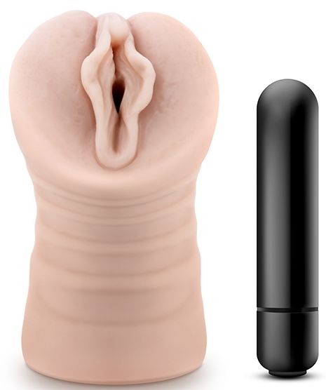 Телесный мастурбатор-вагина с вибропулей Ashley - Blush Novelties - в Астрахани купить с доставкой