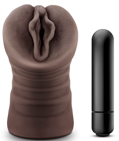 Коричневый мастурбатор-вагина Alexis - Blush Novelties - в Астрахани купить с доставкой